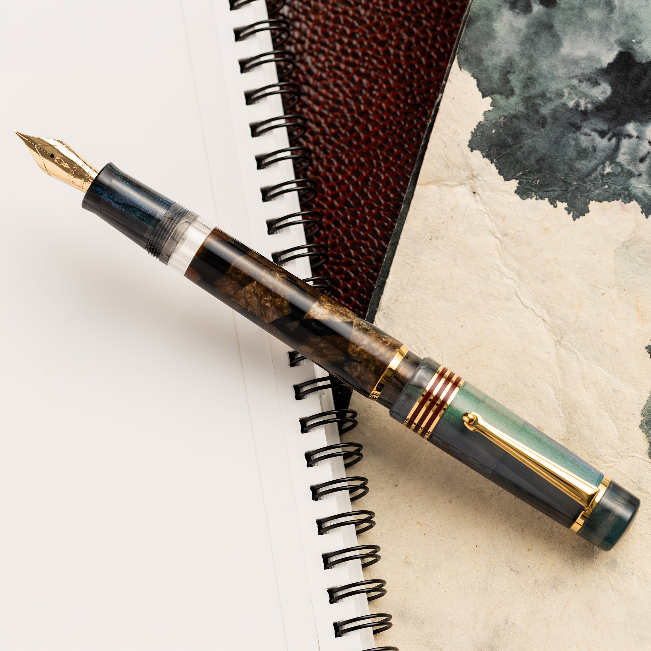 Delta Limited Edition Fountain Pen - Four Rings Dolomiti Winter Stone - Pen Boutique Ltd