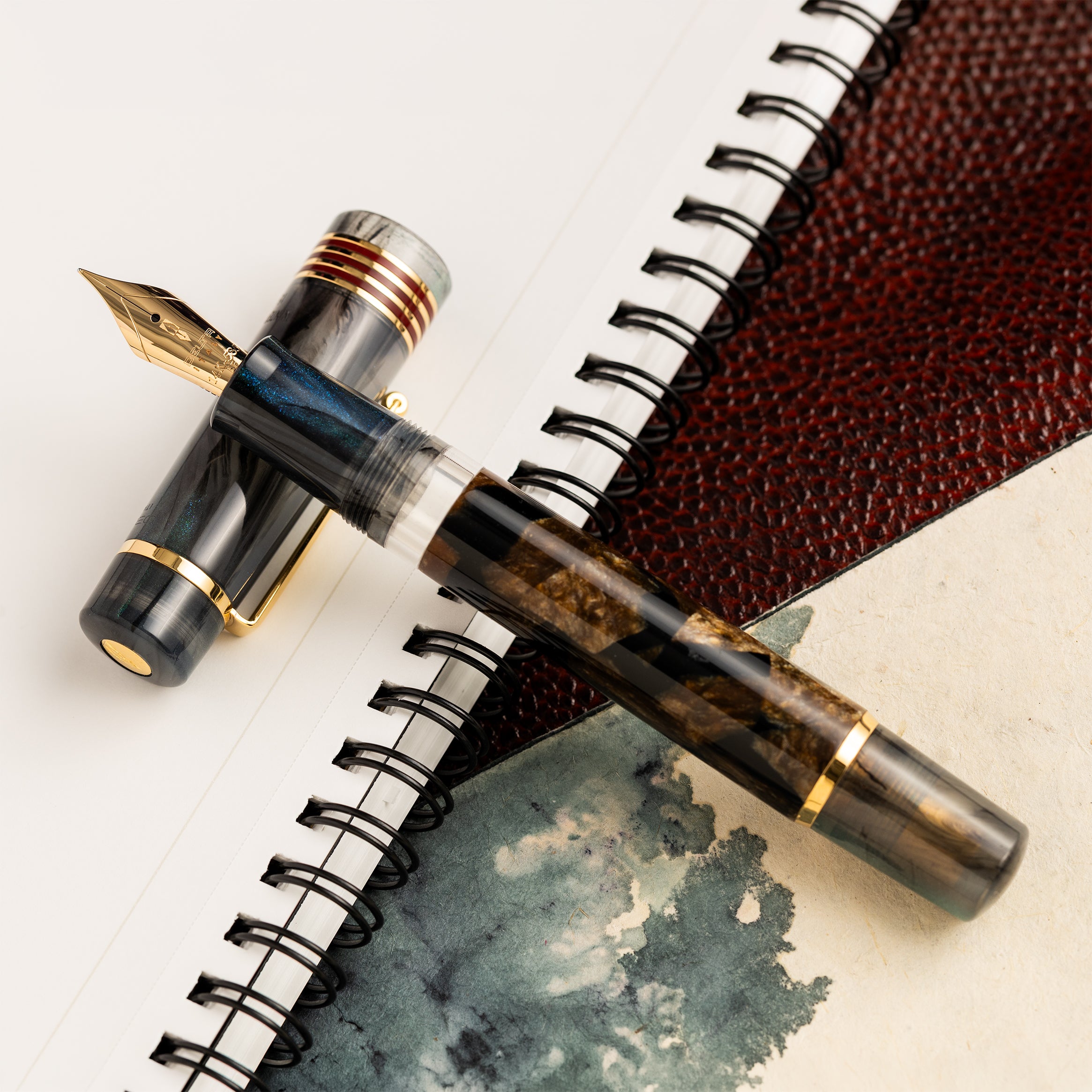 Delta Limited Edition Fountain Pen - Four Rings Dolomiti Winter Stone - Pen Boutique Ltd