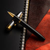 Sheaffer Legacy Rollerball Pen - Black - Chrome Cap - 14K Gold PVD Trim - Pen Boutique Ltd