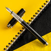 S T Dupont Line D Fountain Pen - Eternity - Mane Guilloche Black - Palladium Trim (Large) - Pen Boutique Ltd