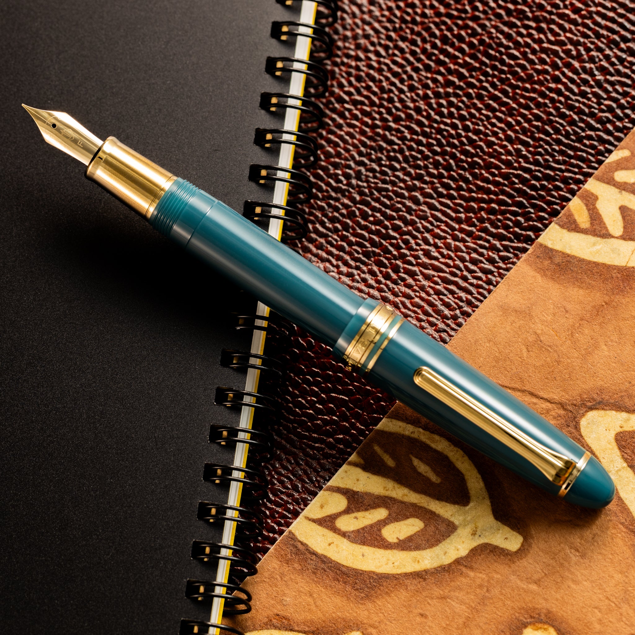 Sailor 1911L Fountain Pen - Muted Green - Casual L Stable Gold Trim - Pen Boutique Ltd