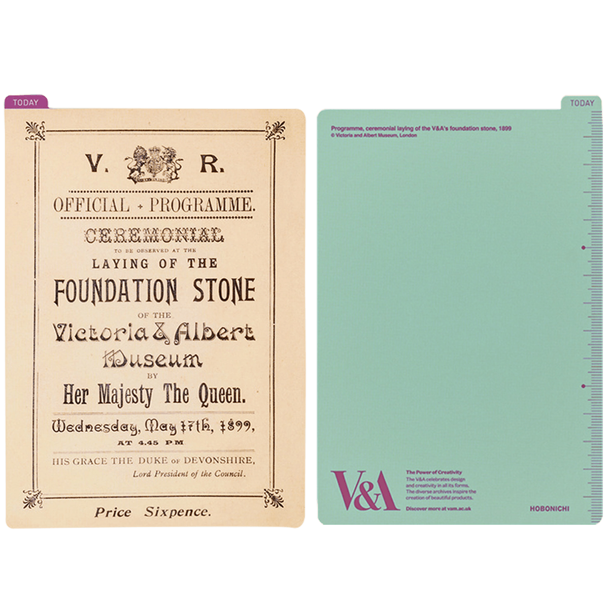 Hobonichi Pencil Board - V&A Series: Foundation Stone Programme - A6 - Pen Boutique Ltd