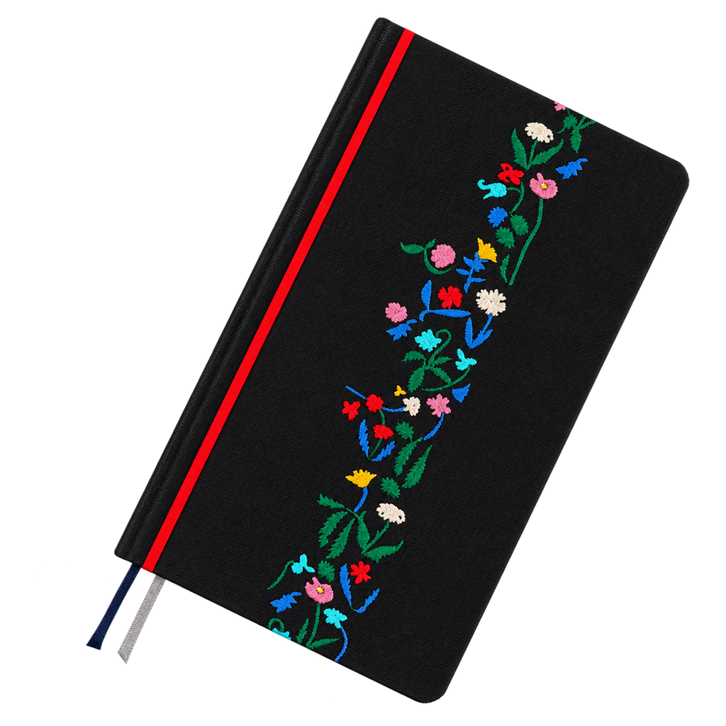 Hobonichi 2027 Light Hard Cover English Book - Yoshie Watanabe: Petit Bloom - Tall & Slim (Weeks - January Start)-Pen Boutique Ltd