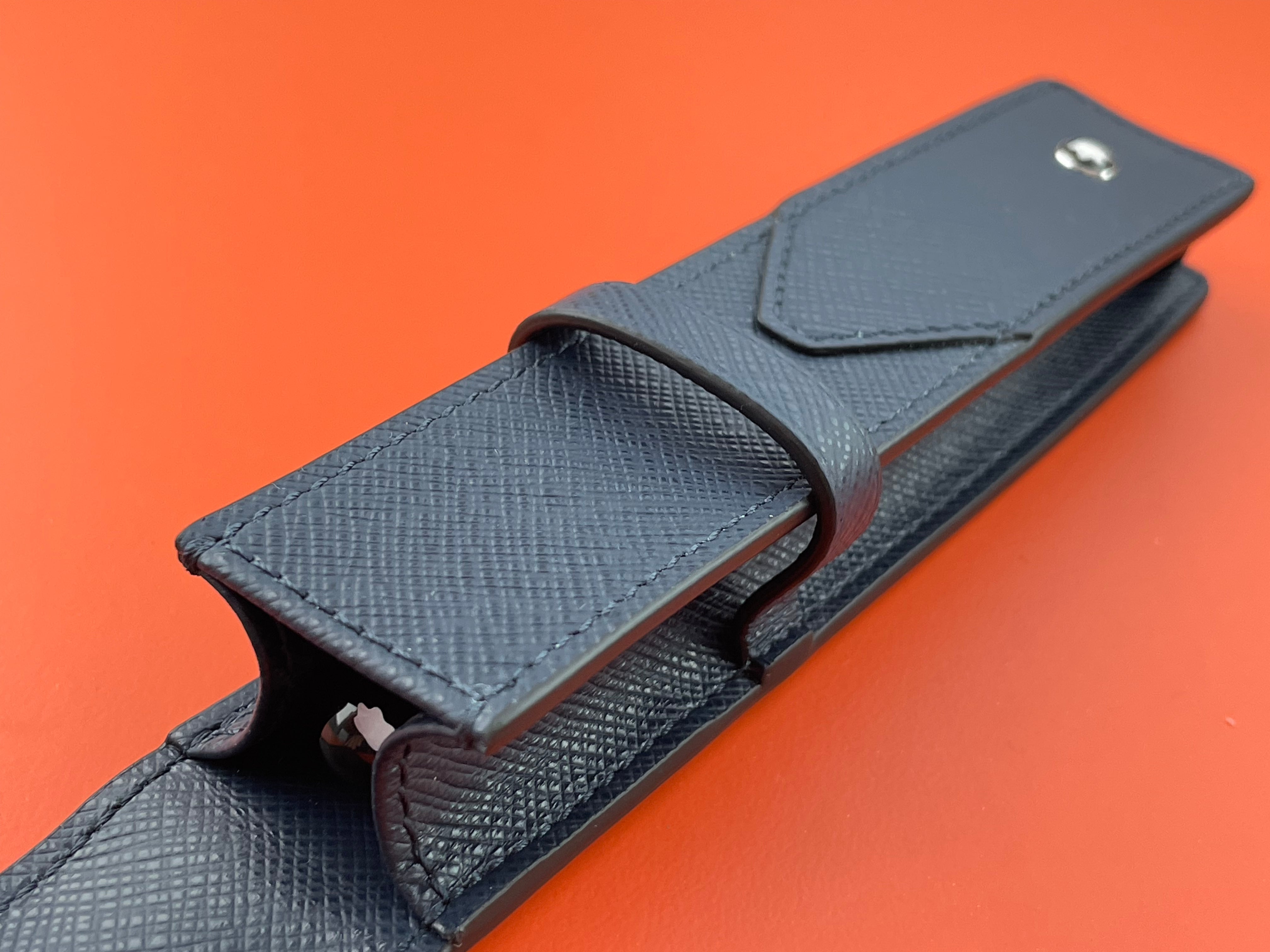 Montblanc Sartorial 1 Pen Pouch - Ink Blue - Pen Boutique Ltd