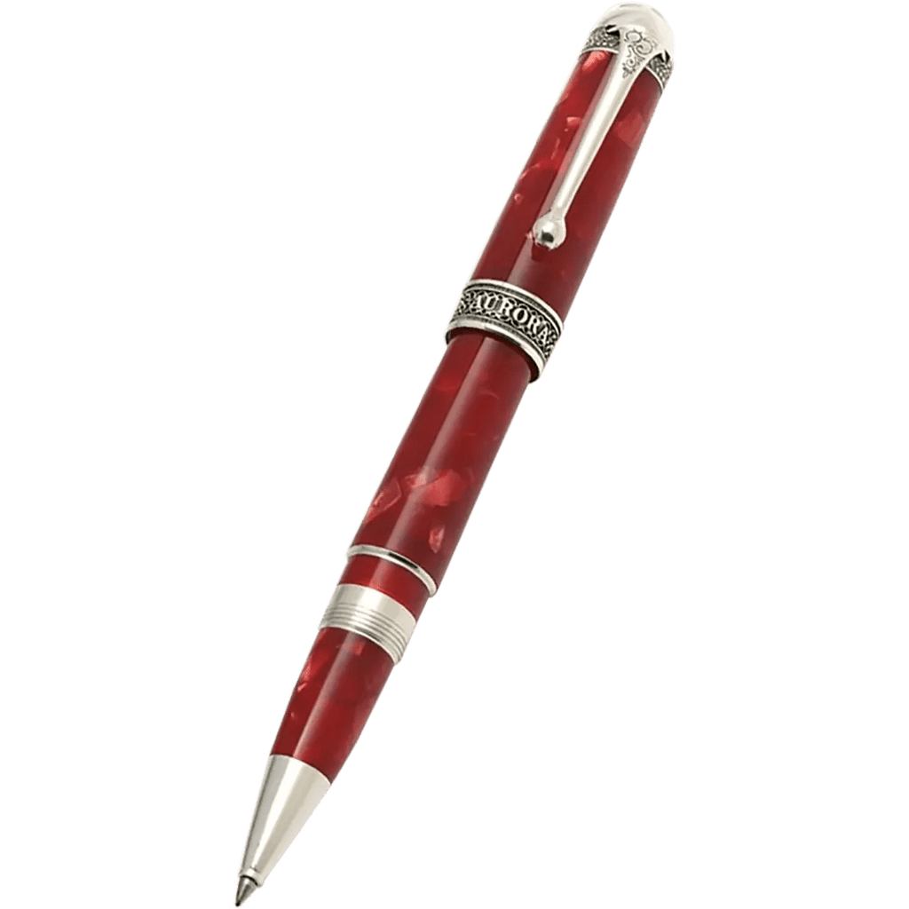 Aurora 85th Anniversary Marble Rollerball Pen - Limited Edition - Red - Pen Boutique Ltd