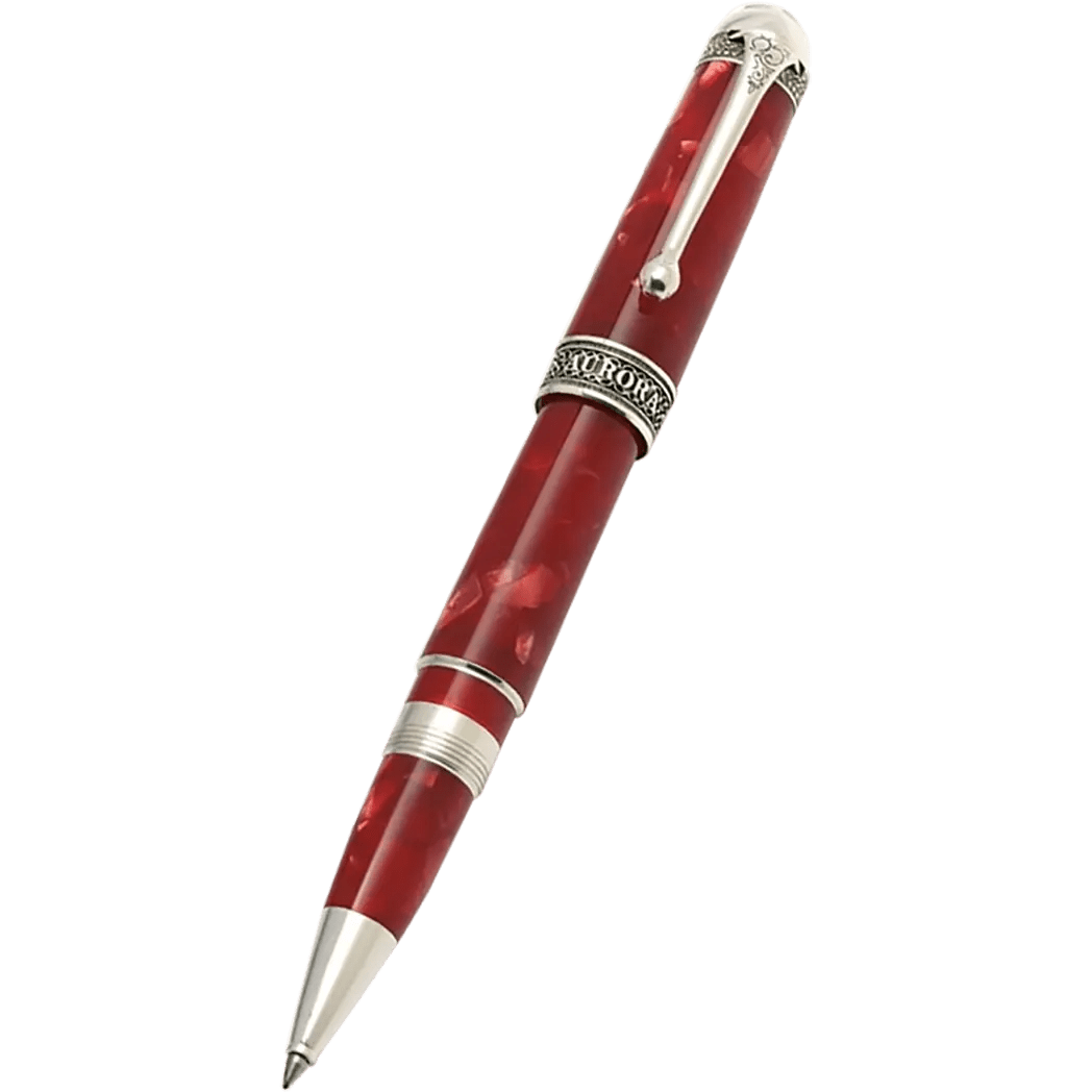 Aurora 85th Anniversary Marble Rollerball Pen - Limited Edition - Red - Pen Boutique Ltd