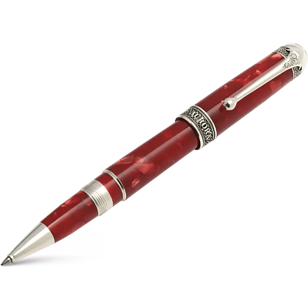 Aurora 85th Anniversary Marble Rollerball Pen - Limited Edition - Red - Pen Boutique Ltd
