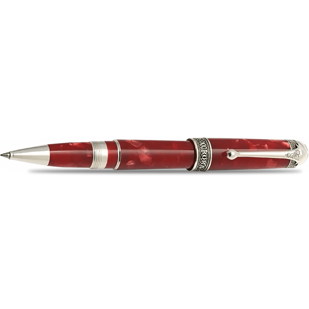 Aurora 85th Anniversary Marble Rollerball Pen - Limited Edition - Red - Pen Boutique Ltd