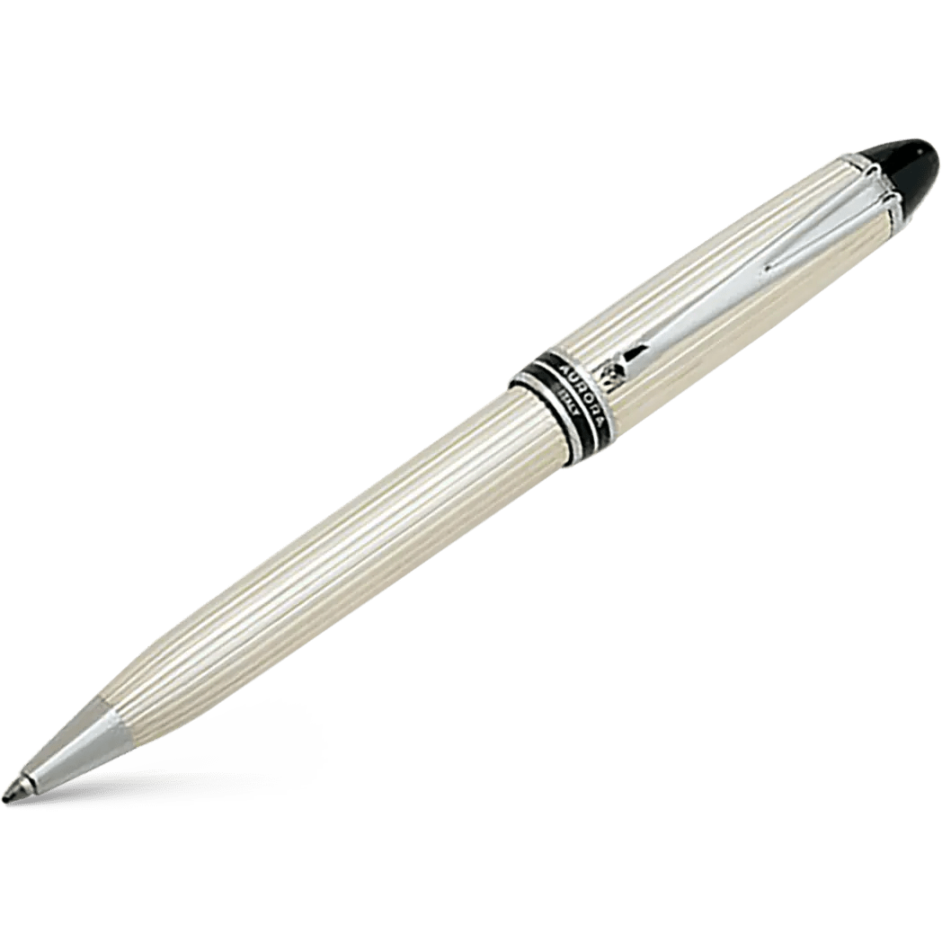 Aurora Ipsilon Ballpoint Pen - Sterling Silver - Pen Boutique Ltd