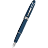 Aurora Ipsilon Deluxe Fountain Pen - Blue - Chrome Trim - Pen Boutique Ltd