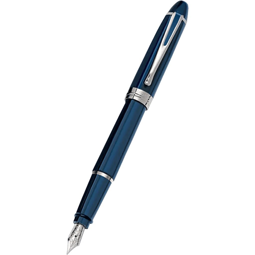 Aurora Ipsilon Deluxe Fountain Pen - Blue - Chrome Trim - Pen Boutique Ltd