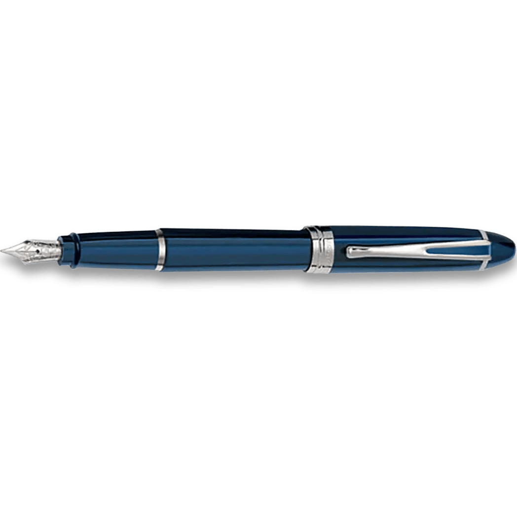 Aurora Ipsilon Deluxe Fountain Pen - Blue - Chrome Trim - Pen Boutique Ltd