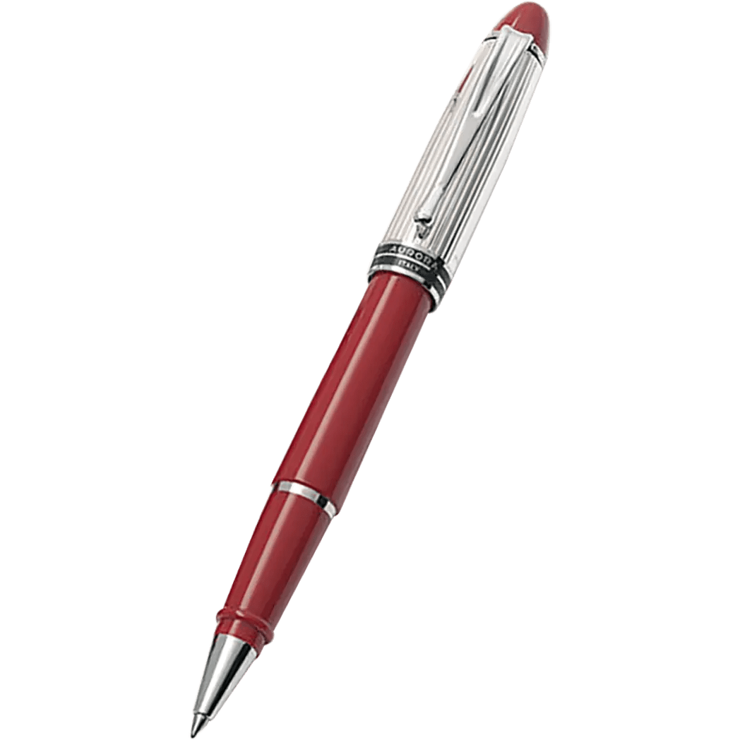 Aurora Ipsilon Rollerball Pen - Red - Sterling Silver Trim - Pen Boutique Ltd
