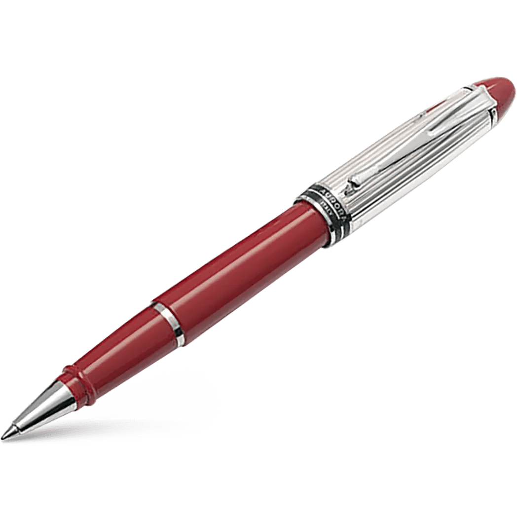 Aurora Ipsilon Rollerball Pen - Red - Sterling Silver Trim - Pen Boutique Ltd