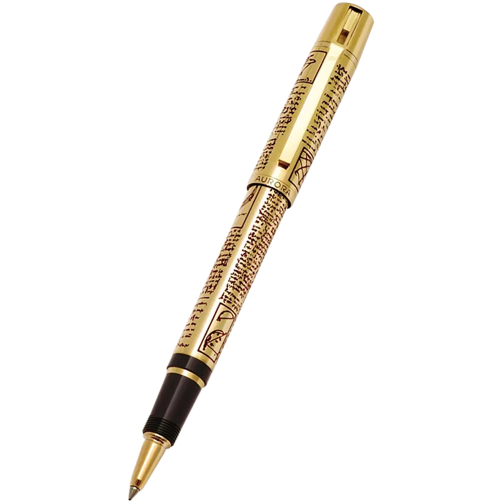 Aurora Leonardo Da Vinci Rollerball Pen - Limited Edition - All Vermeil-Pen Boutique Ltd