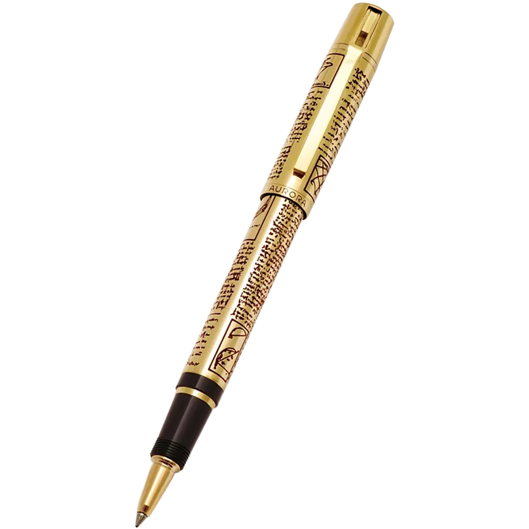 Aurora Leonardo Da Vinci Rollerball Pen - Limited Edition - All Vermeil-Pen Boutique Ltd