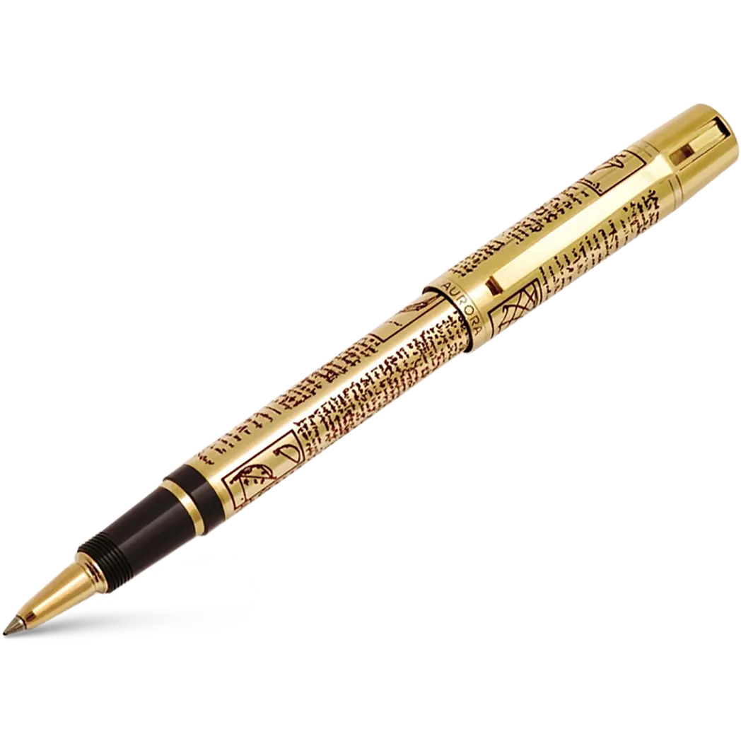 Aurora Leonardo Da Vinci Rollerball Pen - Limited Edition - All Vermeil-Pen Boutique Ltd