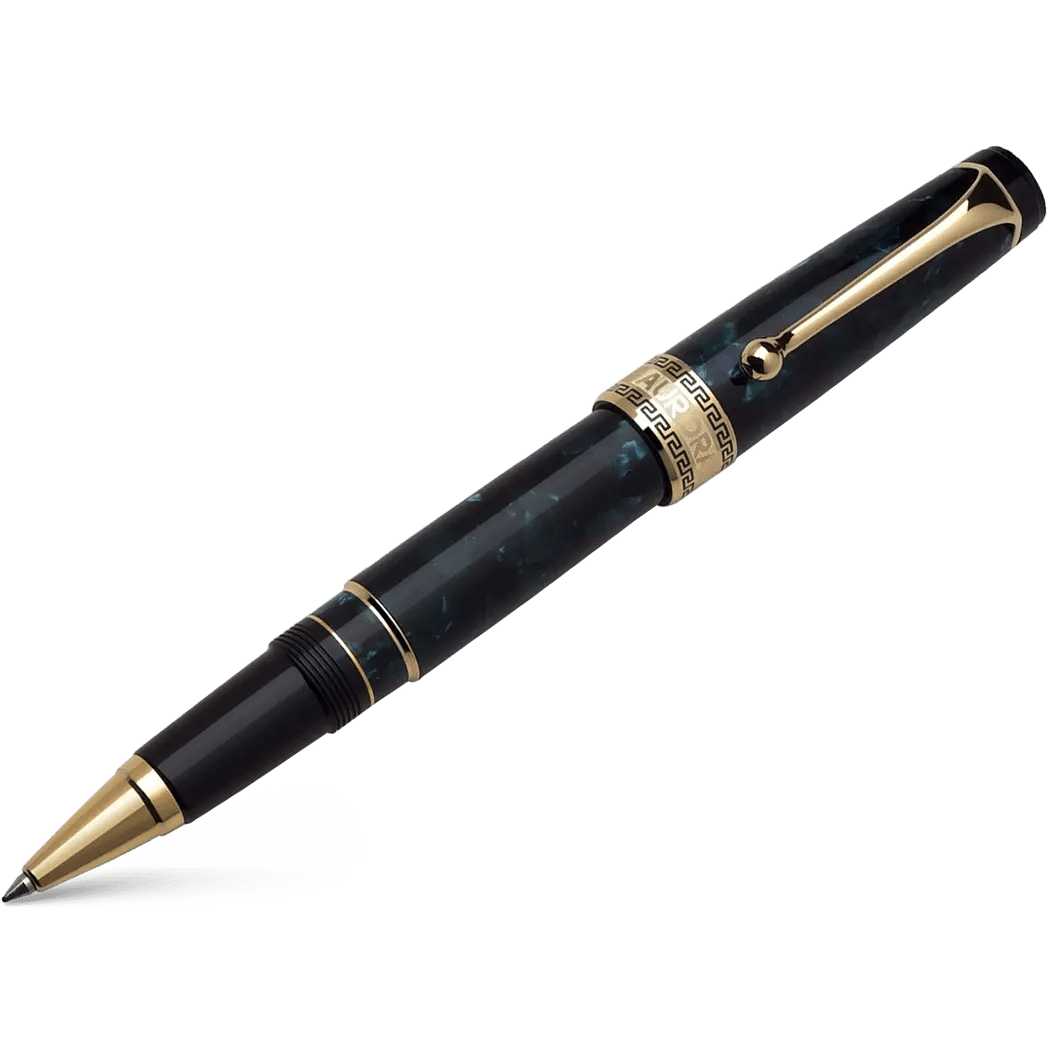 Aurora Optima Auroloide Rollerball Pen - Emerald Green - Gold Trim - Pen Boutique Ltd