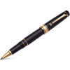 Aurora Optima Rollerball Pen - Black - Gold Plated Trim - Pen Boutique Ltd