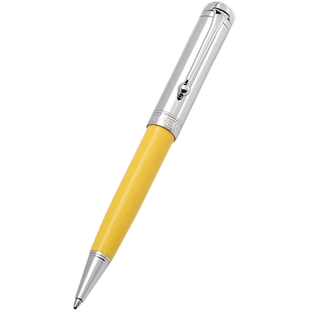 Aurora Talentum Ballpoint Pen - Yellow - Chrome Trim-Pen Boutique Ltd