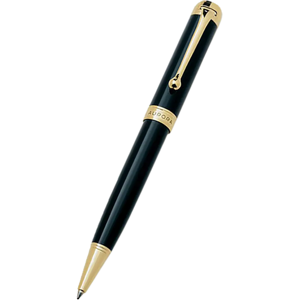 Aurora Talentum Classic Ballpoint Pen - Black - Gold Trim-Pen Boutique Ltd