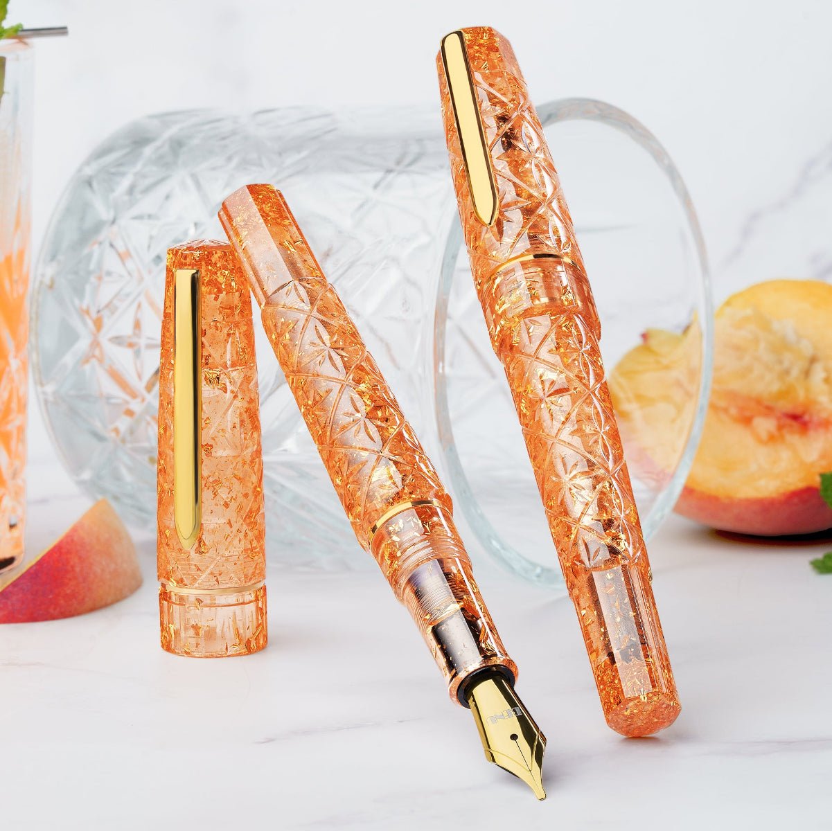 Benu Cocktail Hour Fountain Pen - Bellini - Pen Boutique Ltd