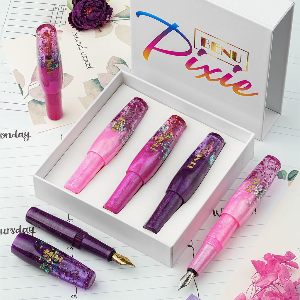Benu Pixie Fountain Pen Set - Magenta Madness - Pen Boutique Ltd