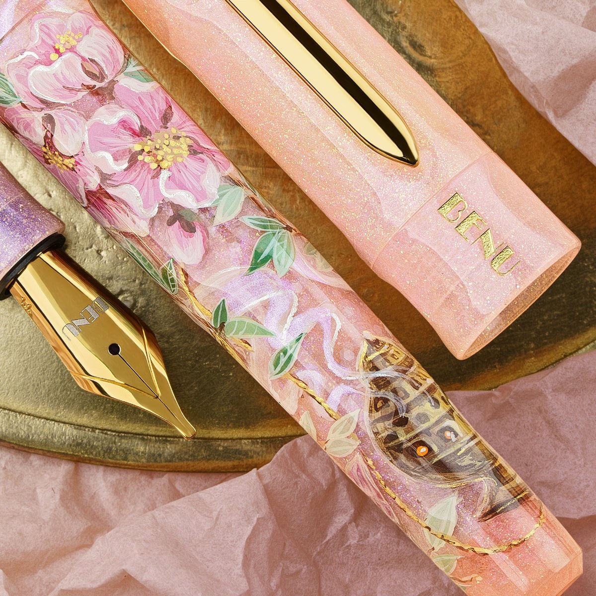 Benu Talisman Fountain Pen - Peach Blossom - Pen Boutique Ltd