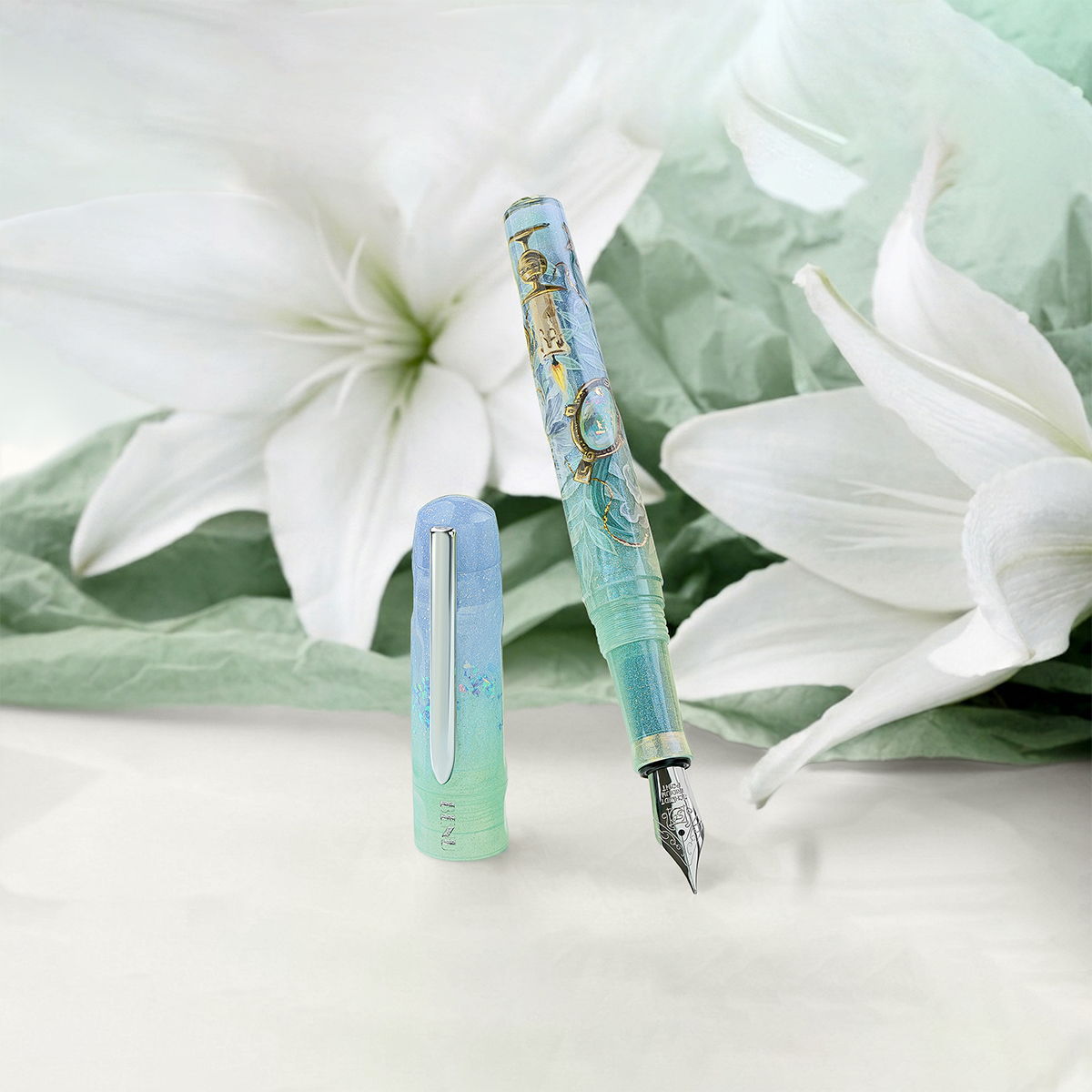 Benu Talisman Fountain Pen - White Lily-Pen Boutique Ltd