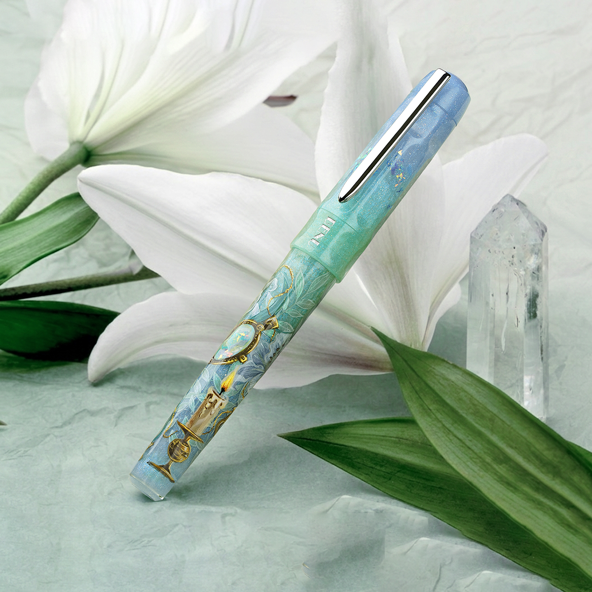 Benu Talisman Fountain Pen - White Lily-Pen Boutique Ltd