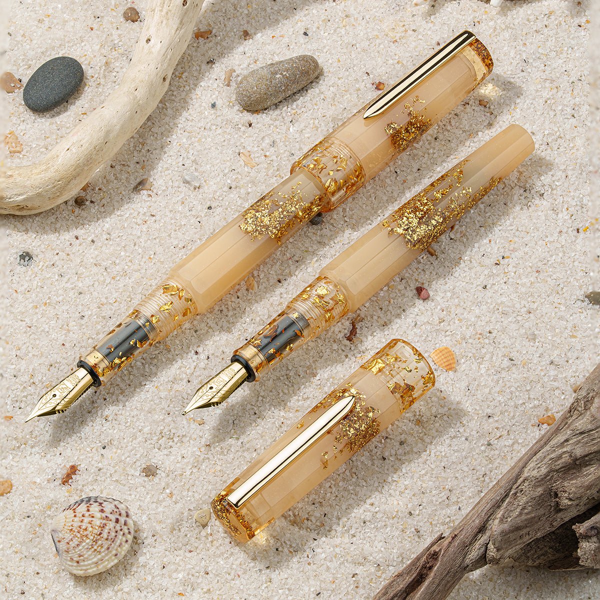 Benu Euphoria Fountain Pen - Golden Beach - Pen Boutique Ltd