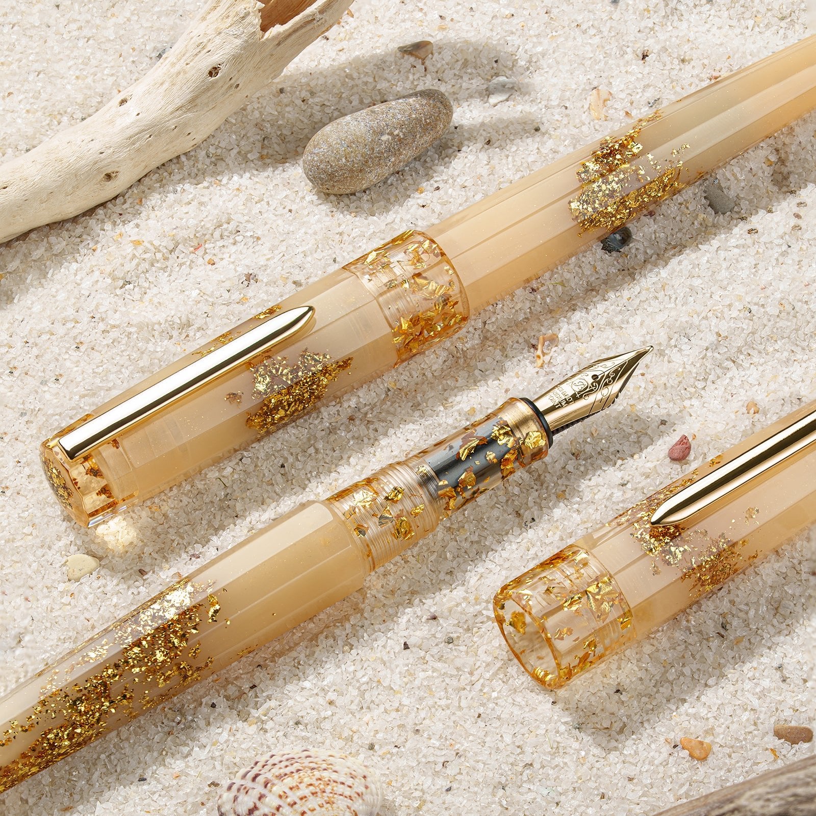 Benu Euphoria Fountain Pen - Golden Beach - Pen Boutique Ltd