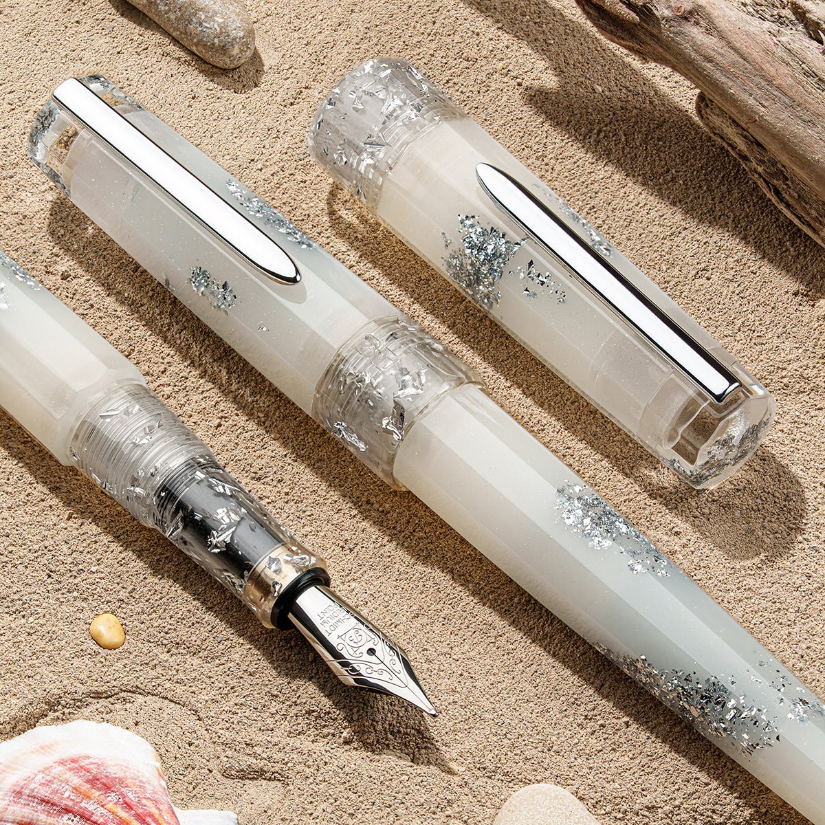 Benu Euphoria Fountain Pen - White Beach - Pen Boutique Ltd
