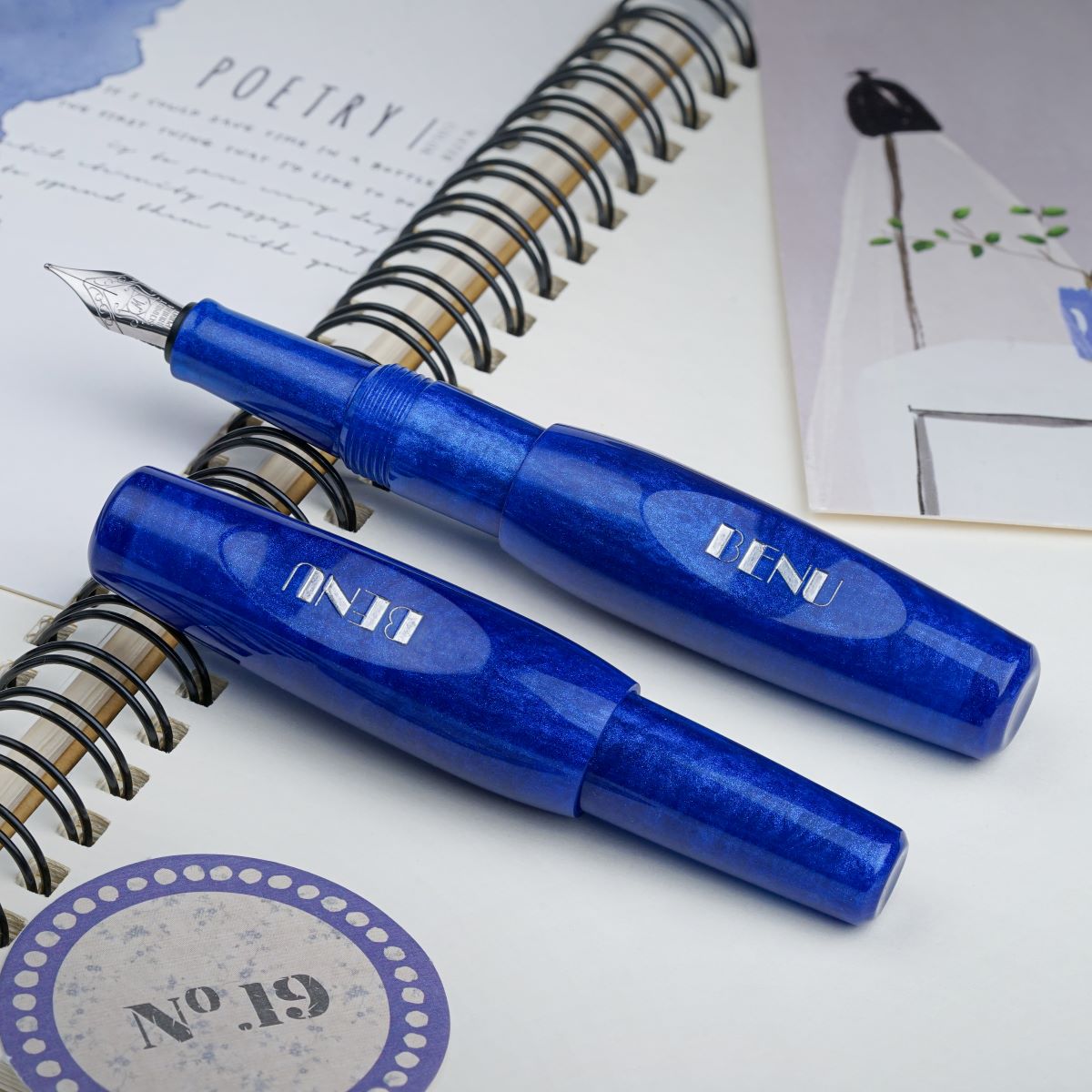 Benu Pixie Fountain Pen - Royal Blue - Pen Boutique Ltd