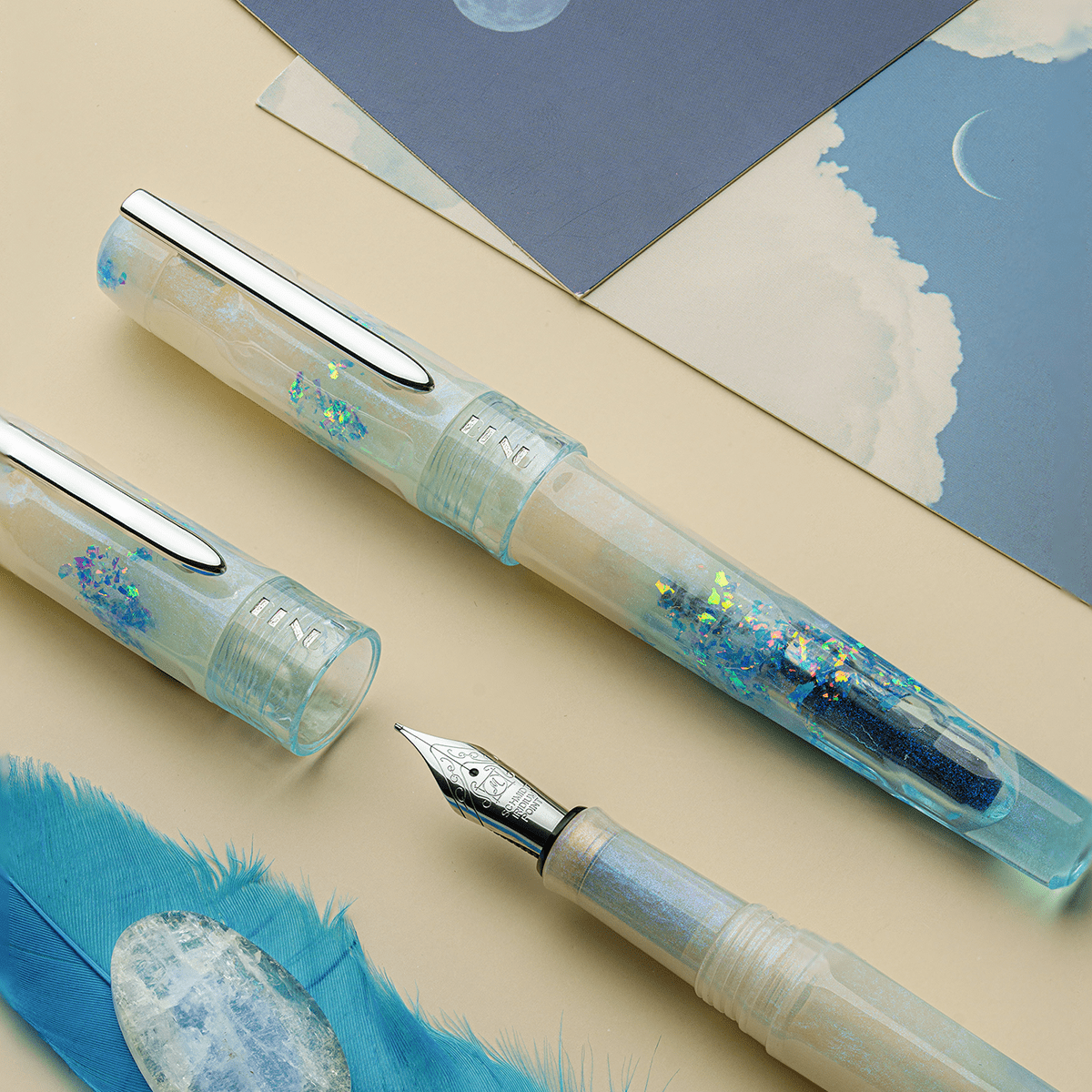 Benu Talisman Fountain Pen - Moonstone - Pen Boutique Ltd