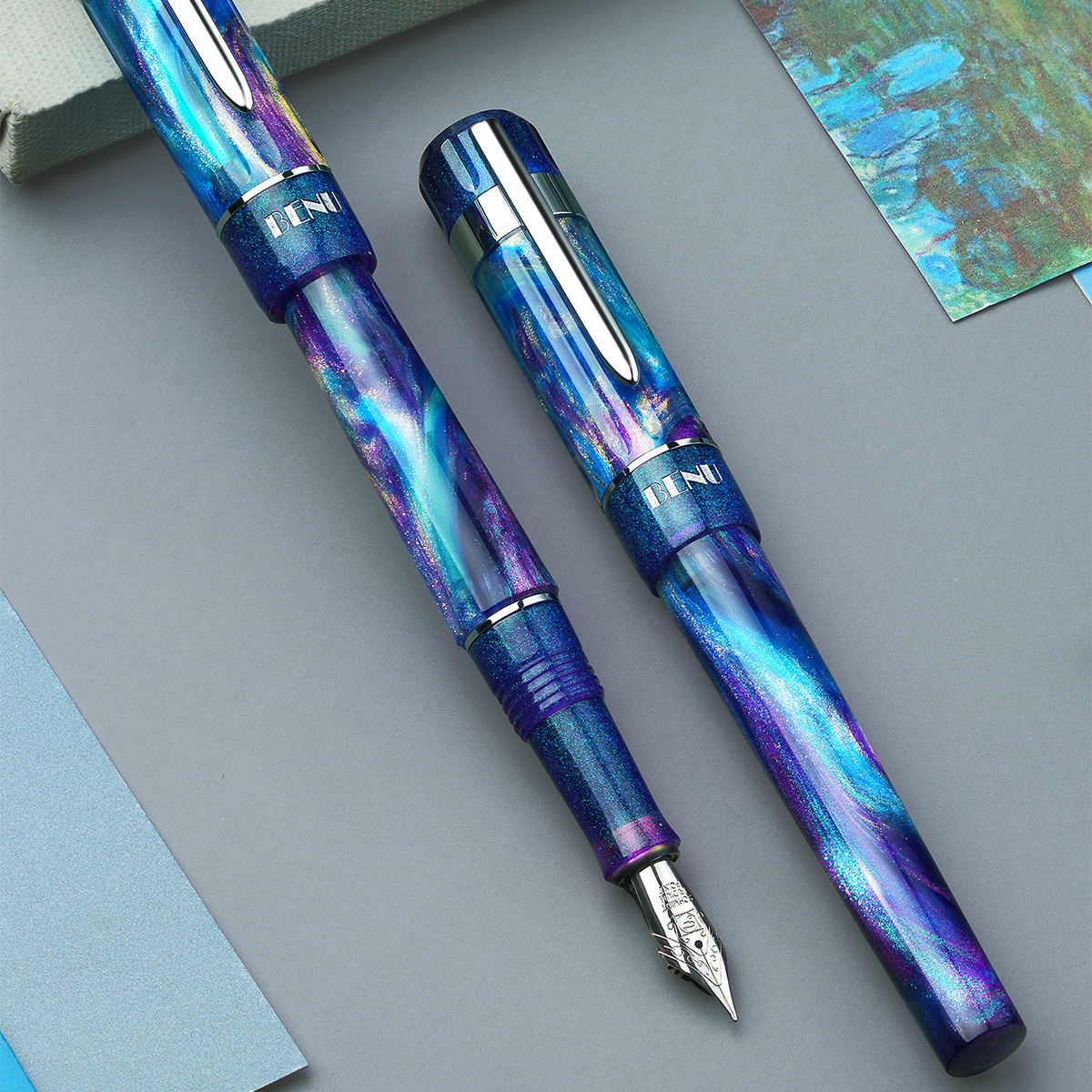 Benu Tribute Fountain Pen - Monet - Pen Boutique Ltd