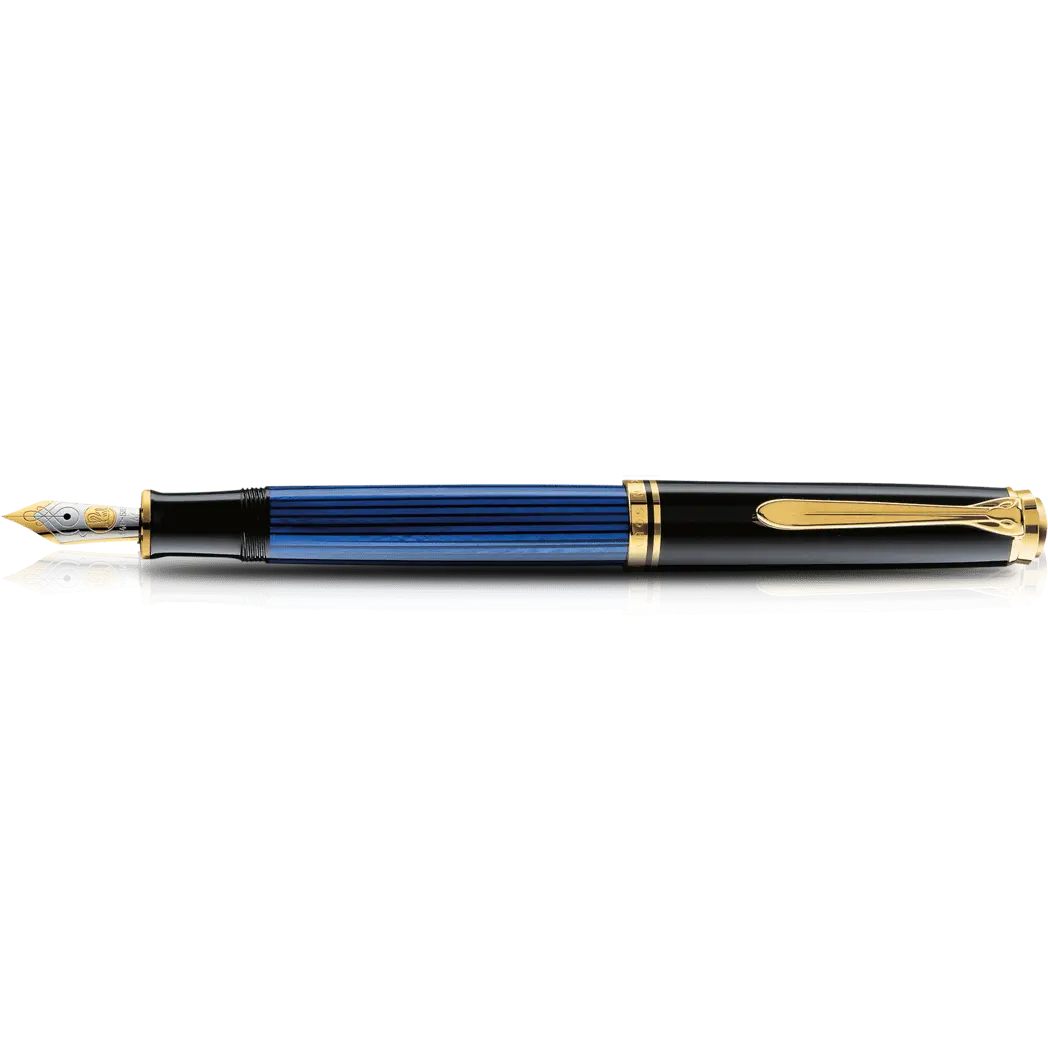 Pelikan Souveran Fountain Pen - M400 Black/Blue-Pen Boutique Ltd
