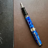 Aurora Optima Auroloide Fountain Pen - Blue - Silver Trim - Pen Boutique Ltd