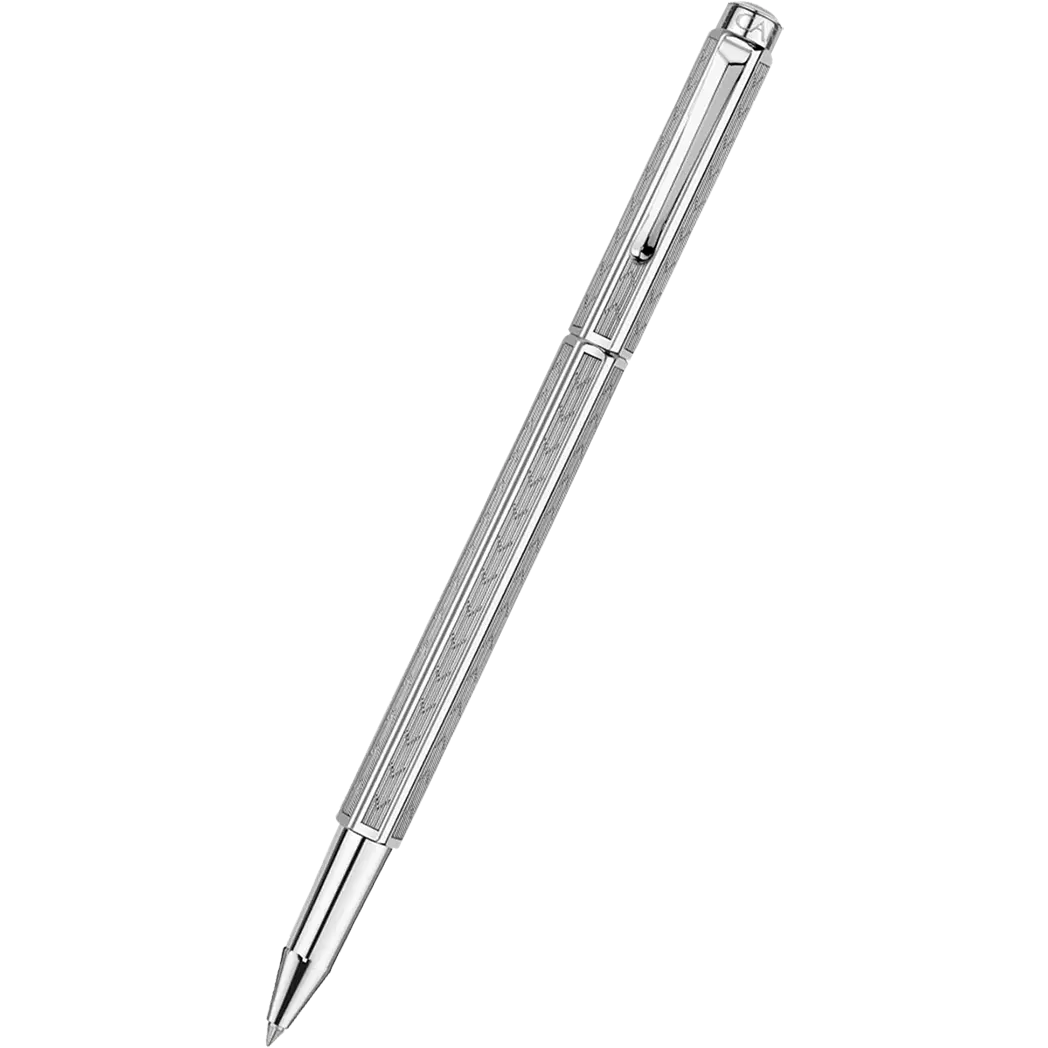 Caran d Ache Ecridor Rollerball Pen - Chevron - Rhodium Trim-Pen Boutique Ltd