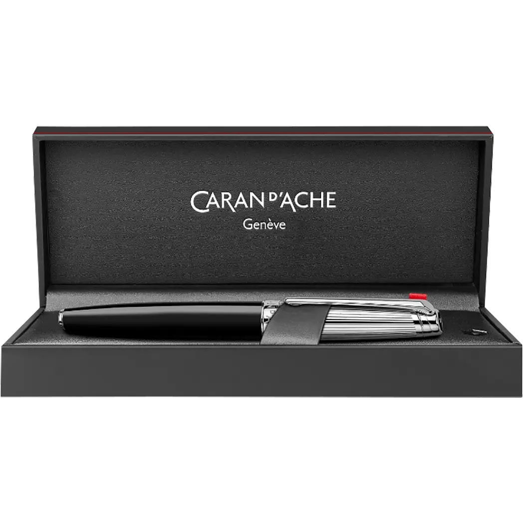 Caran d Ache Leman Bicolor Rollerball Pen - Black-Pen Boutique Ltd