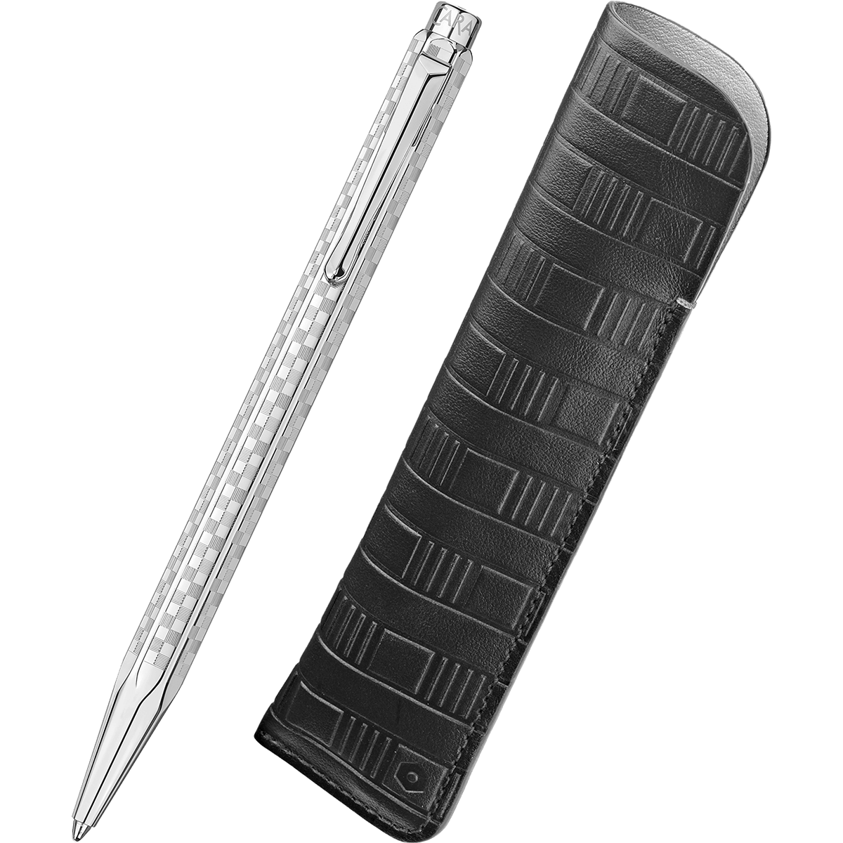 Caran d'Ache Ecridor Gift Set - Damier Ballpoint Pen & Leather Case (Special Edition) - Pen Boutique Ltd
