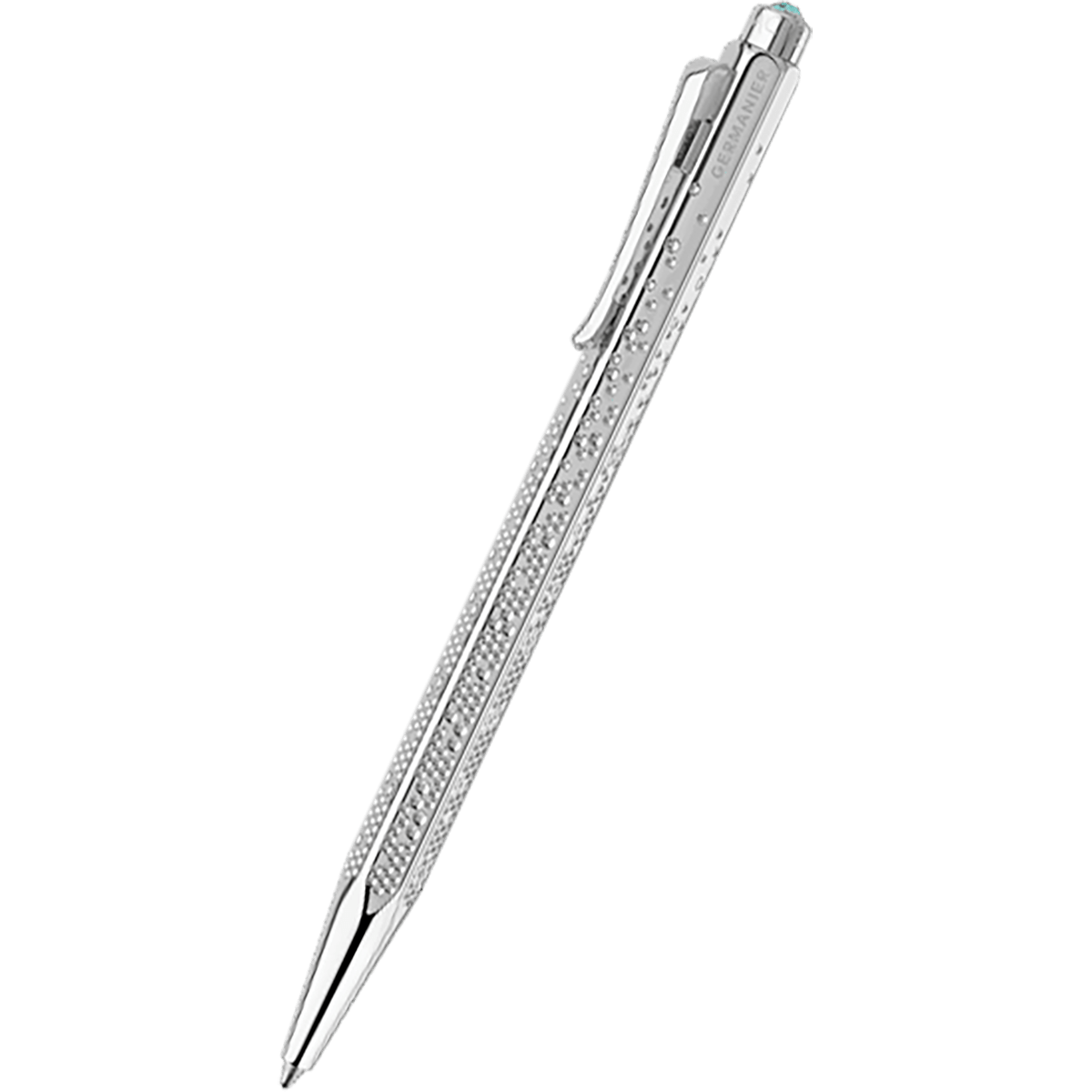 Caran d'Ache Ecridor Gift Set - Germainer Platinum Ballpoint Pen & Leather Case (Special Edition) - Pen Boutique Ltd