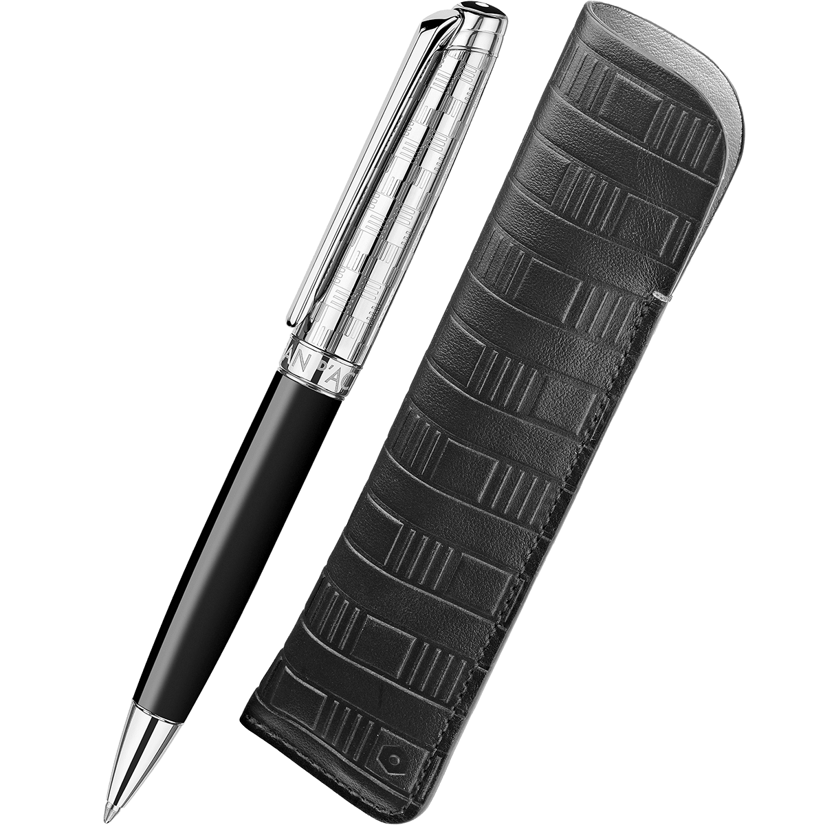 Caran d'Ache Leman Gift Set - Damier Ballpoint Pen & Leather Case (Special Edition) - Pen Boutique Ltd