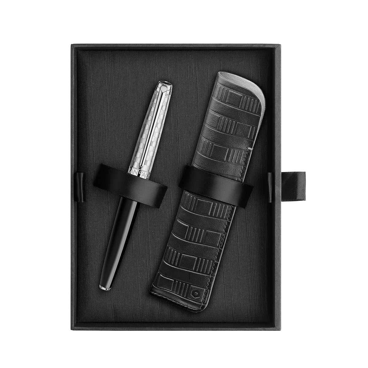 Caran d'Ache Leman Gift Set - Damier Fountain Pen & Leather Case (Special Edition) - Pen Boutique Ltd