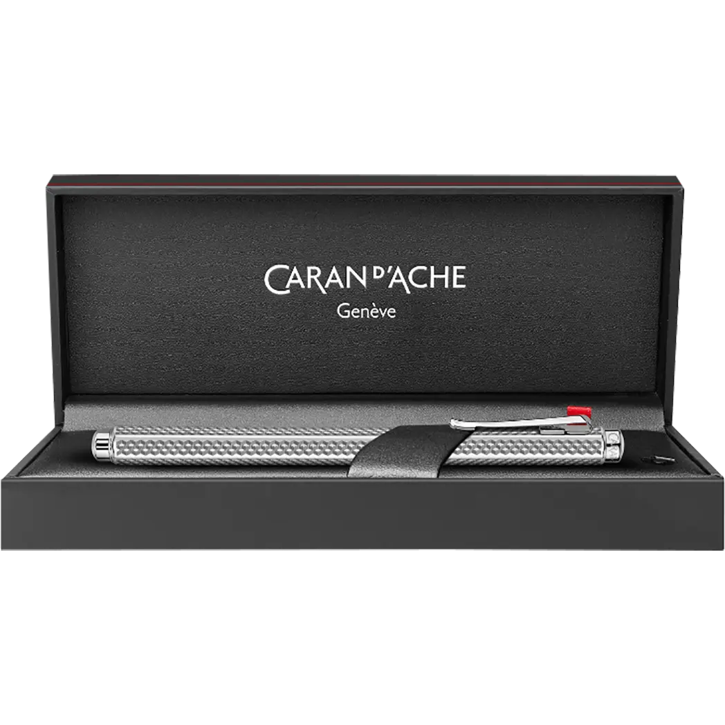 Caran d' Ache Ecridor Fountain Pen - Cubrik - Rhodium - Medium Nib-Pen Boutique Ltd