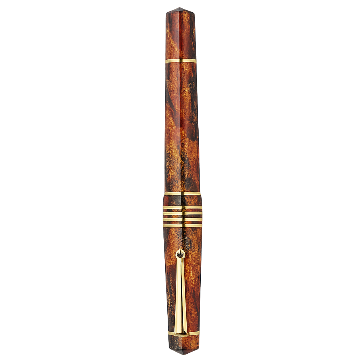 Delta DV Original Fountain Pen - Gold-Plated Stainless Steel Nib - Glow Up Oro (Mid Size)-Pen Boutique Ltd