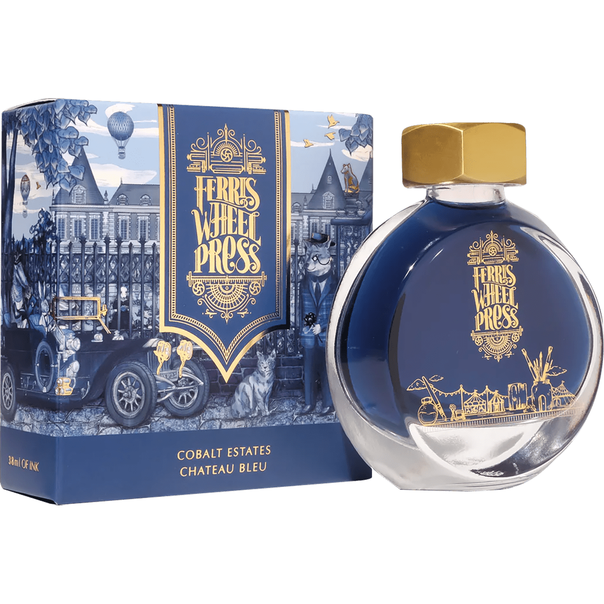 Ferris Wheel Press Ink Bottle - Cobalt Estates - 38ml - Pen Boutique Ltd