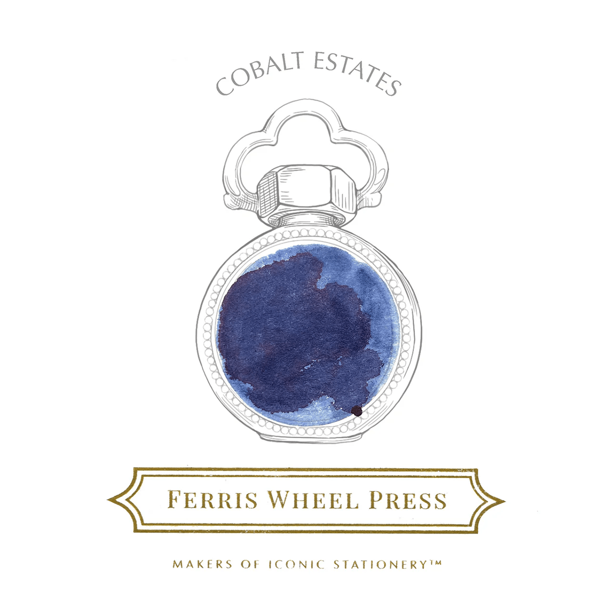 Ferris Wheel Press Ink Bottle - Cobalt Estates - 38ml - Pen Boutique Ltd