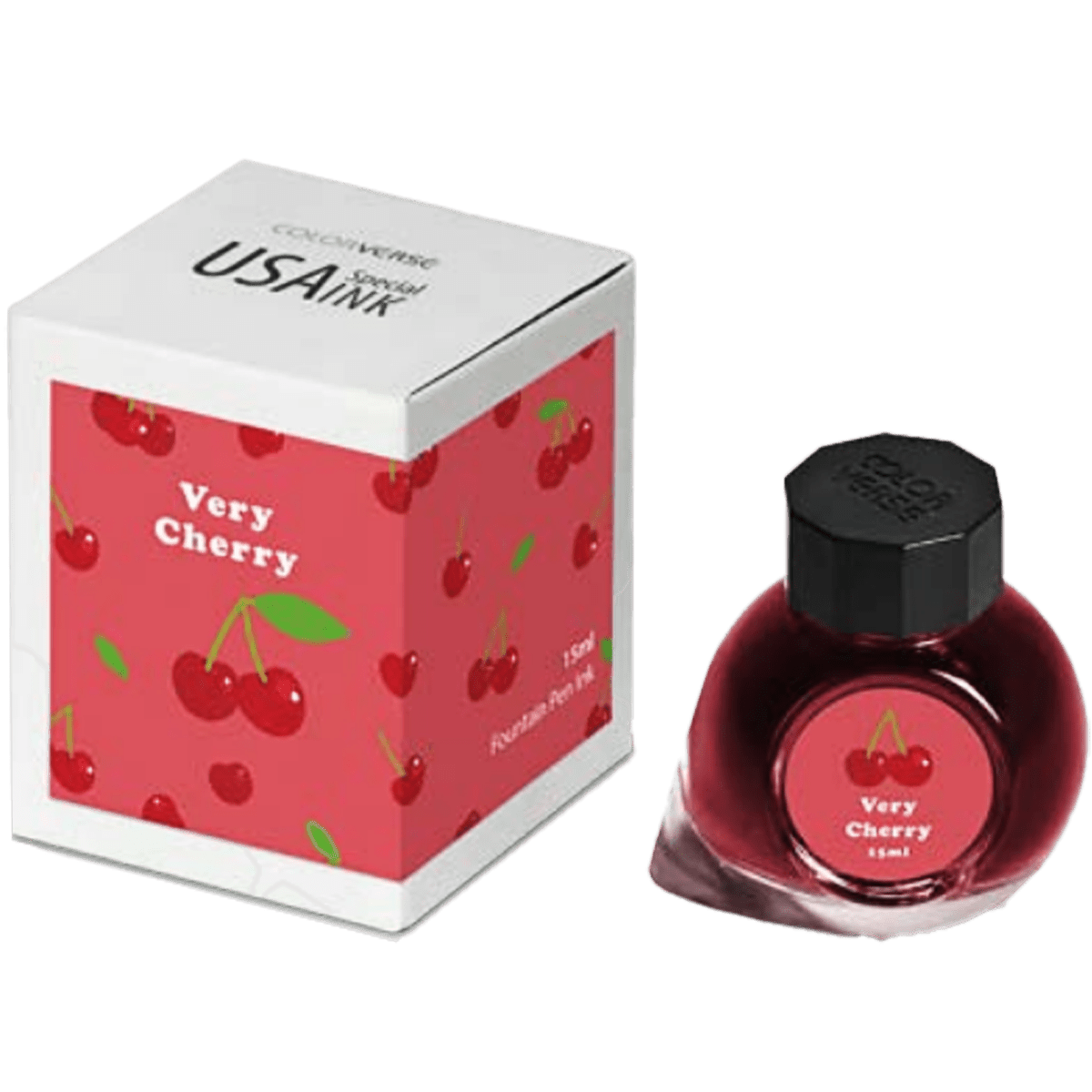 Colorverse USA Special Ink Bottle - Very Cherry (Michigan) - 15 ml - Pen Boutique Ltd