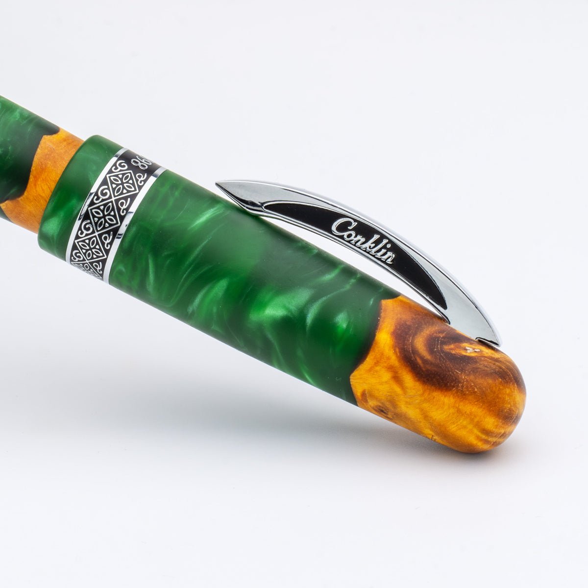 Conklin 1898 Collection Fountain Pen - Spectra Green Fusion - Chrome Trim (Limited Edition) - Pen Boutique Ltd